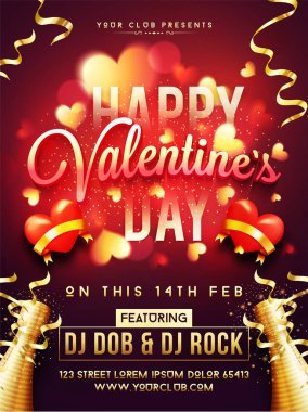 Şablon, Sevgililer günü kutlama için Banner.