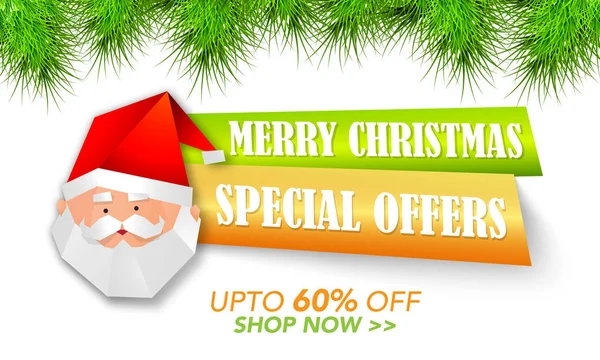 Marca de oferta especial de Natal ou design de banner . —  Vetores de Stock