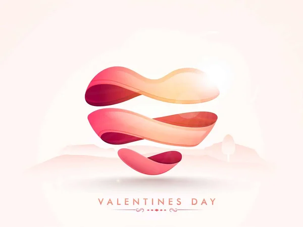 Creatief hart voor Valentine's Day viering. — Stockvector
