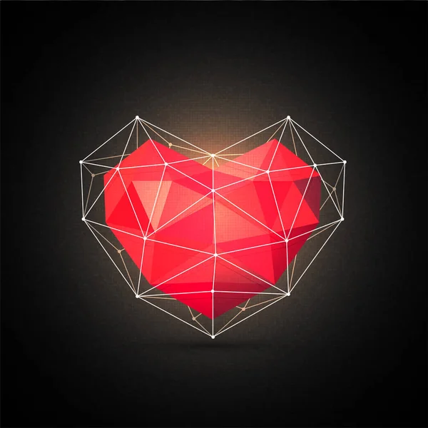Cœur abstrait pour la Saint-Valentin . — Image vectorielle