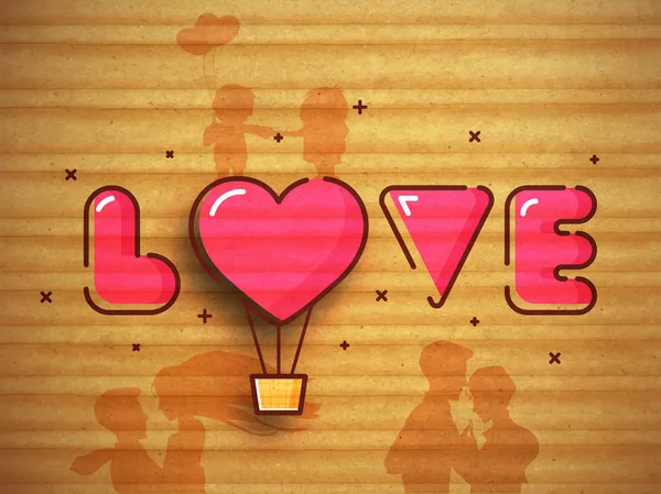 Creatieve tekst voor Valentine's Day viering. — Stockvector
