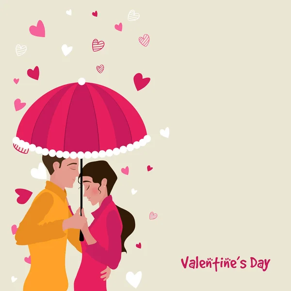 Jeune couple pour la Saint-Valentin . — Image vectorielle