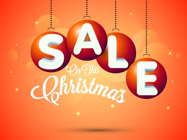Poster, banner o volantino di vendita di Natale . — Vettoriale Stock