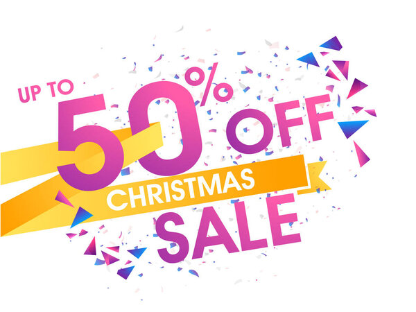 Christmas Sale Poster, Banner or Flyer.