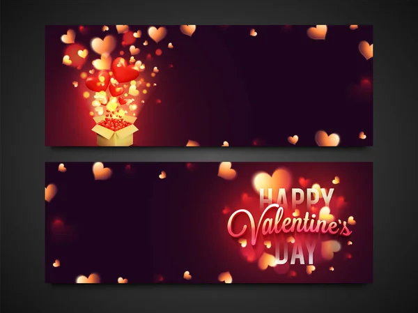 Web Headerbild vagy Banner a Valentin-nap. — Stock Vector