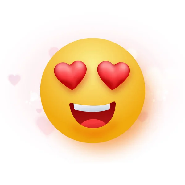 Smiley emoticon sentindo no amor . —  Vetores de Stock