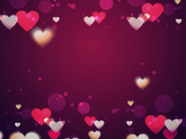 Corações decorados fundo para o Dia dos Namorados . — Vetor de Stock
