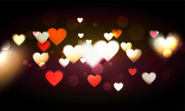 Hearts decorated background for Valentine 's Day . — стоковый вектор