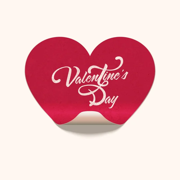 Coração em forma pegajosa para o Dia dos Namorados . — Vetor de Stock