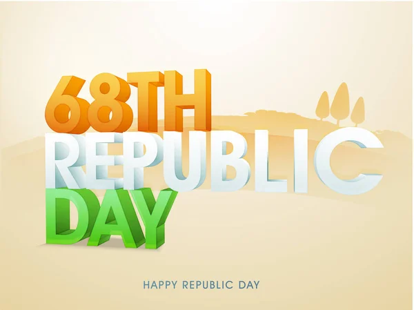 3D text för Republikens dag firande. — Stockfoto
