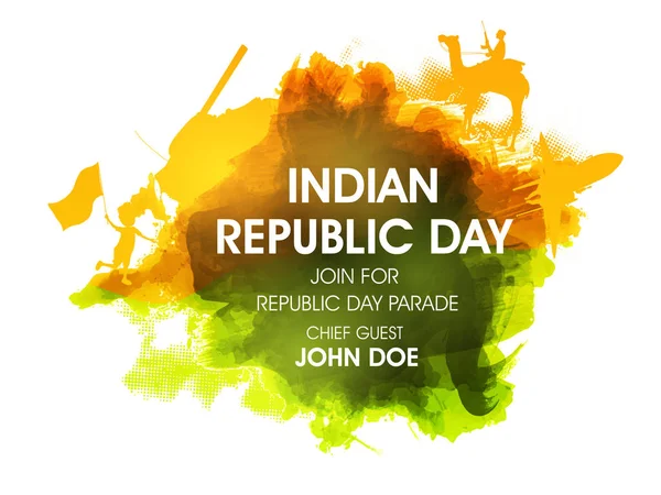 Indiai Köztársaság napi parádé meghívás. — Stock Fotó
