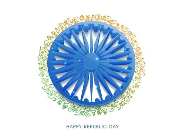 3D Ashoka Wheel for Republic Day celebration. — Stock Photo, Image