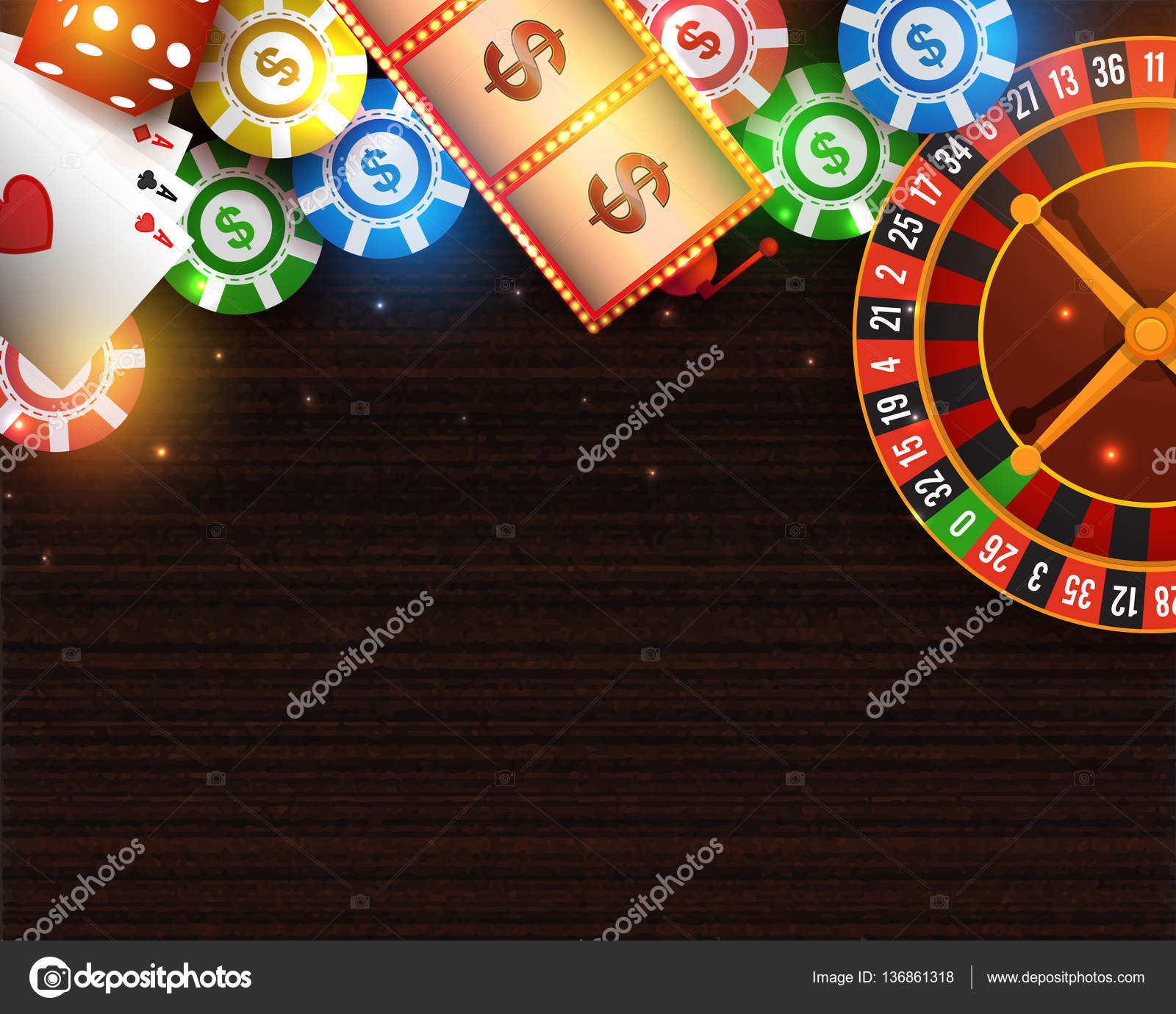 As peças de jogo coloridas de fichas de pôquer estão na mesa de jogo na  pilha. plano de fundo para o casino online.