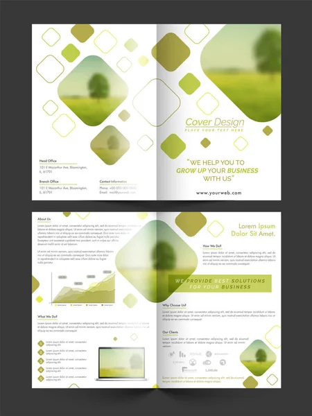 Set van vier pagina's Business Brochure. — Stockvector