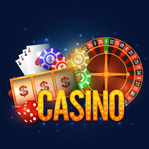 Design poster, banner o volantino del casinò . — Vettoriale Stock