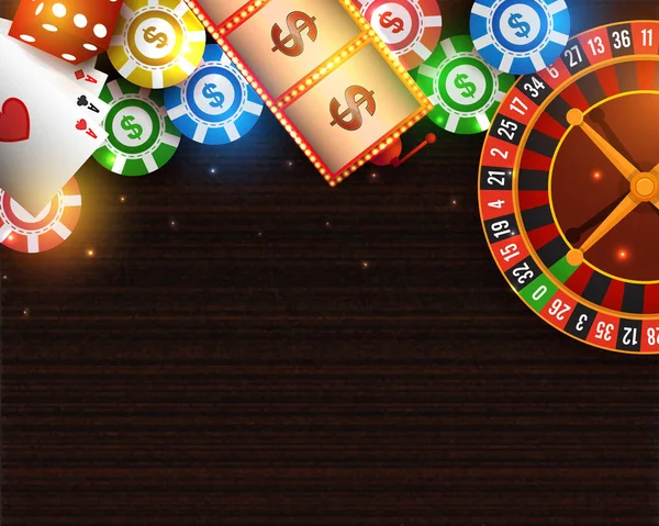 Casino affisch, Banner eller Flyer design. — Stock vektor