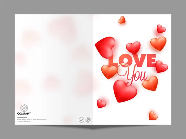 Вітальна листівка для святкування Дня Святого Валентина. — стоковий вектор