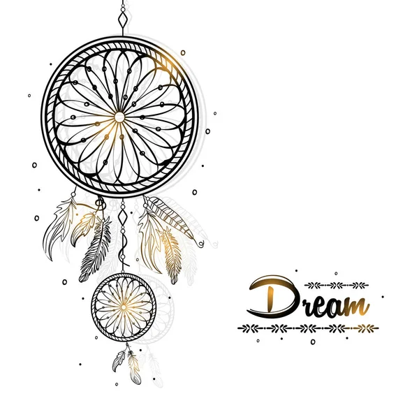 Creative Boho Style Dream Catcher. Royalty Free Stock Illustrations