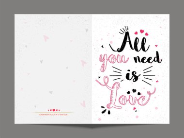 Sevgililer günü kutlama için tebrik kartı.