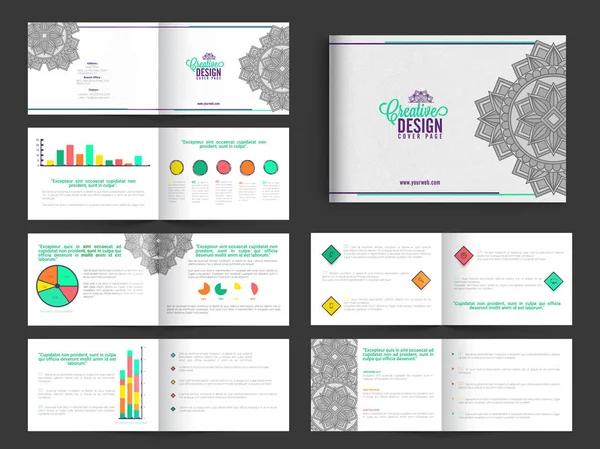 Creatieve Business Brochure Set twaalf pagina 's. — Stockvector