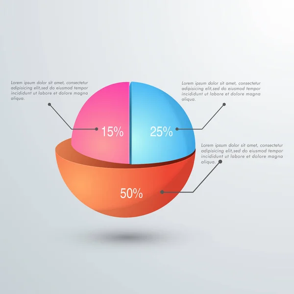 Elementos estadísticos infográficos para empresas . — Vector de stock