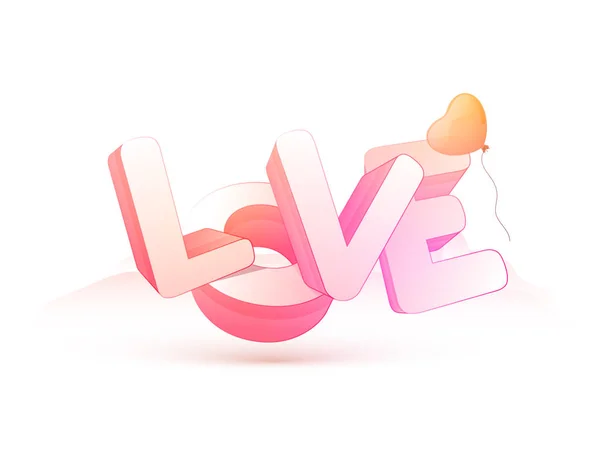 Love Text for Valentine's Day Celebration. — Stock Vector