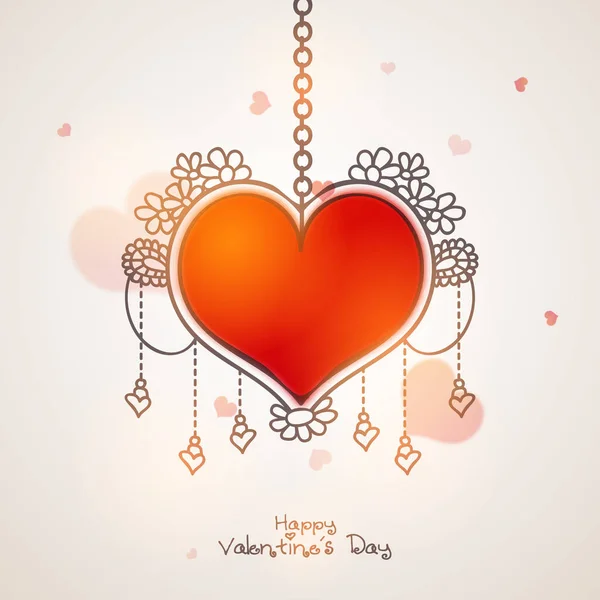 Wenskaart voor Valentine's Day viering. — Stockvector