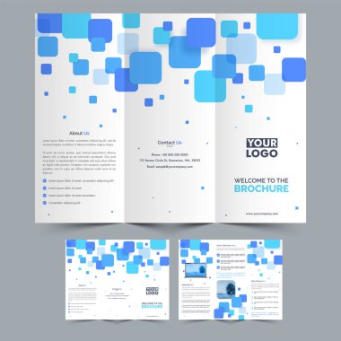 Business Tri Fold Brochure design. clipart