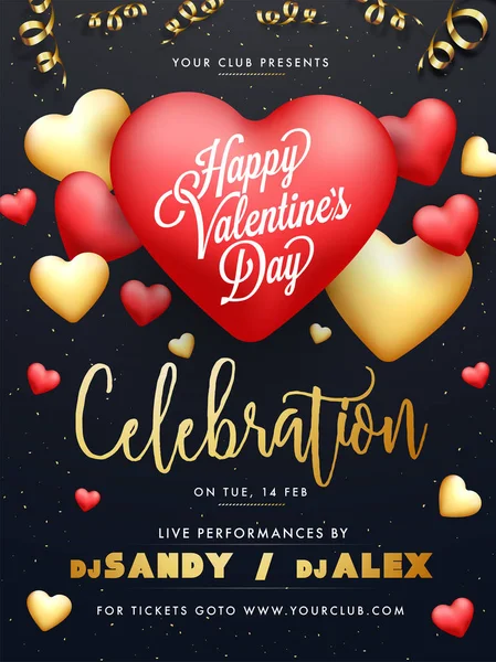 Флаєр чи банер для святкування Дня Святого Валентина. — стоковий вектор