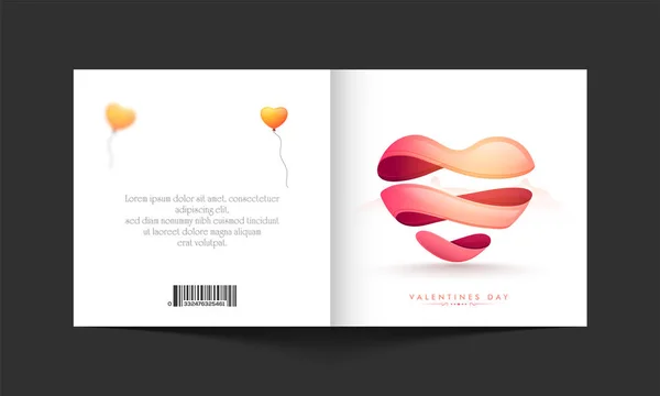 Wenskaart voor Valentine's Day viering. — Stockvector