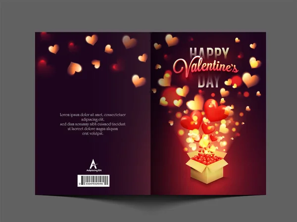 Tarjeta de felicitación para la celebración del Día de San Valentín . — Archivo Imágenes Vectoriales