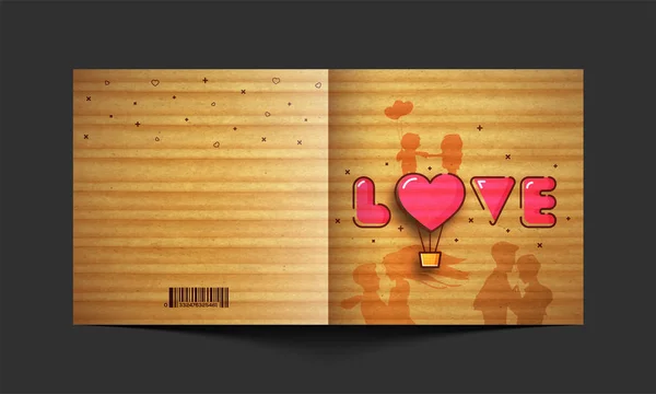 Tarjeta de felicitación para la celebración del Día de San Valentín . — Vector de stock