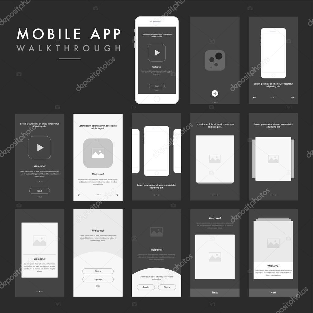 Mobile App Walkthrough kit.