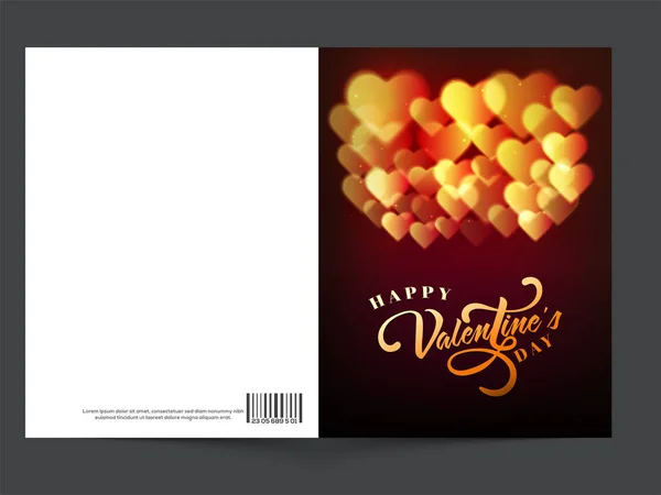 Wenskaart voor Valentine's Day viering. — Stockvector