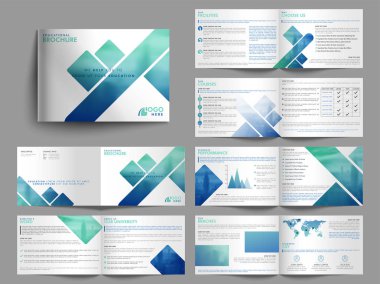 Modern eğitim broşürü Set.