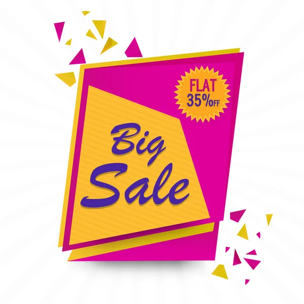 Sale Banner Design with Discount Offers. — Stock Vector