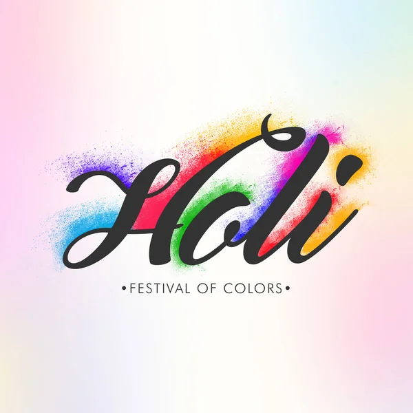 Цветные акварельные пятна holi flyer — стоковый вектор