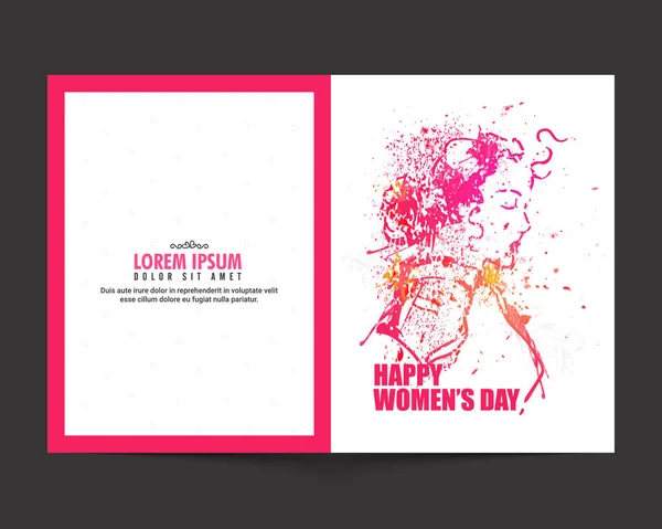 Diseño de tarjetas de felicitación para la celebración del Día Internacional de la Mujer . — Vector de stock