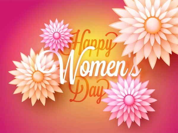 Σχεδιασμού ευχετήρια κάρτα γιορτή ημέρα της γυναίκας. — Διανυσματικό Αρχείο