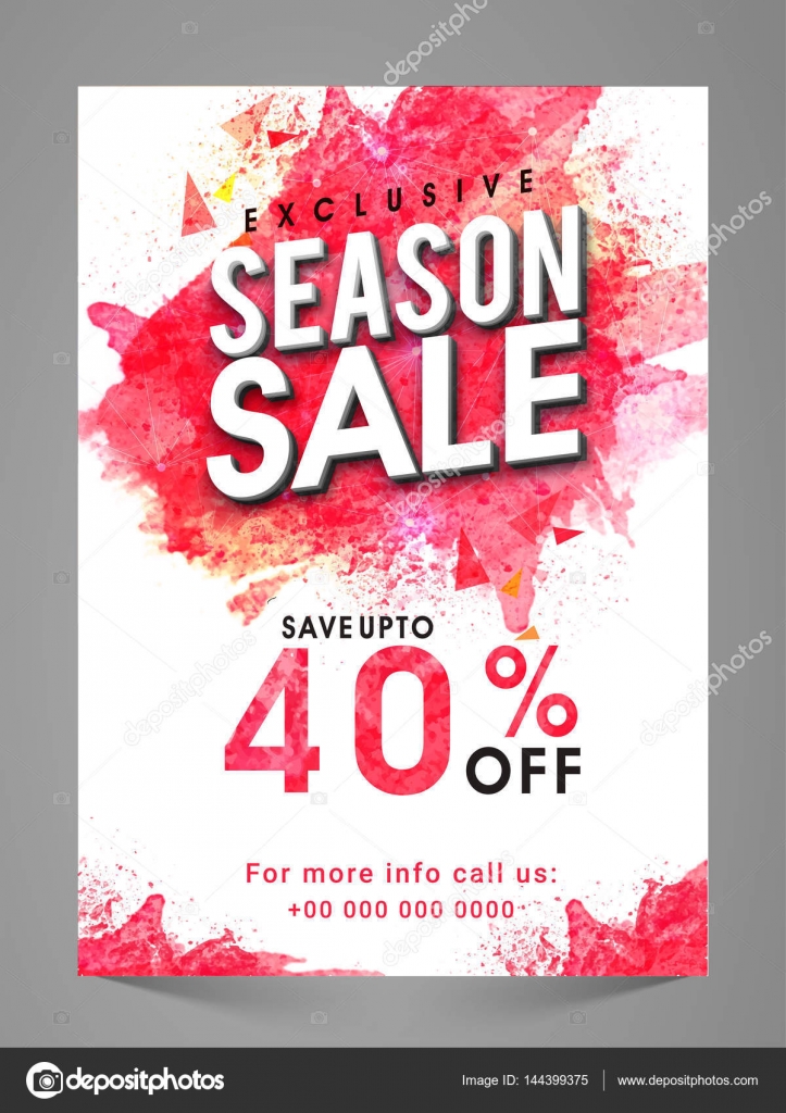 exclusive seasonal sale flyer banner stock vector seasonal flyer