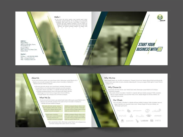 Professionele vier pagina's Business Brochure Set. — Stockvector