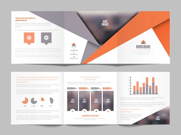 Moderne drie Fold Business Brochure Set. — Stockvector