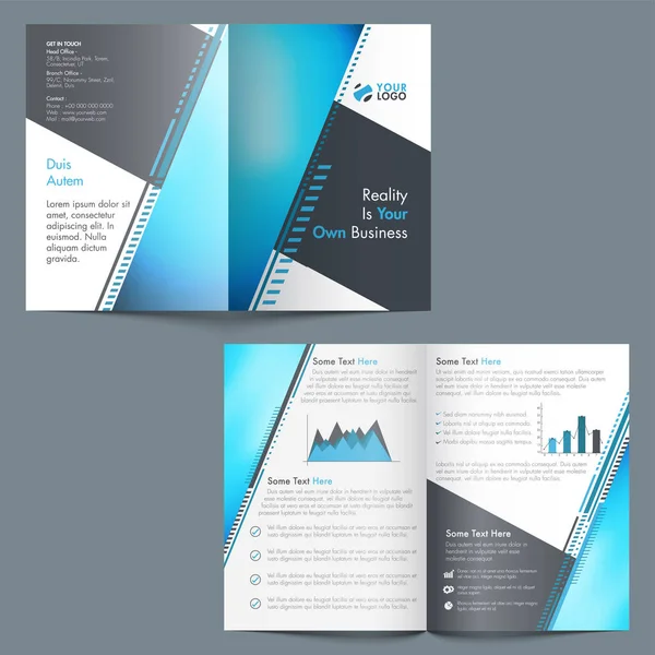 Diseño de folleto profesional para empresas . — Vector de stock