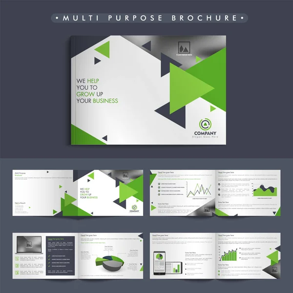 Folleto de negocios multipropósito, diseño de portada . — Vector de stock