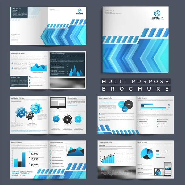 Multi Purpose Business Brochure set. — Stock Vector