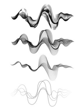 Yaratıcı soyut dalgalar seti.