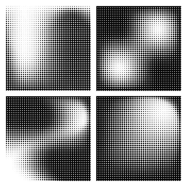 Set of four halftone style backgrounds.