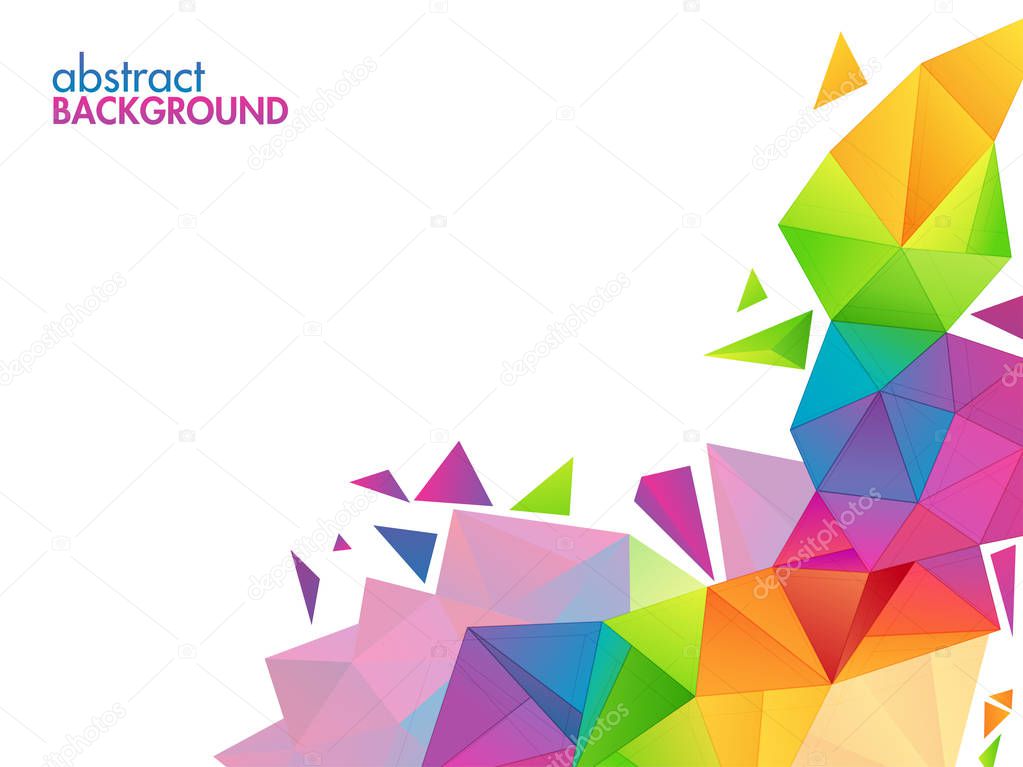 Creative abstract polygonal background.