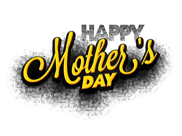 Mother's Day background in halftone style. — Stock Vector