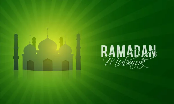 Plakat, Banner für Ramadan Mubarak. — Stockvektor